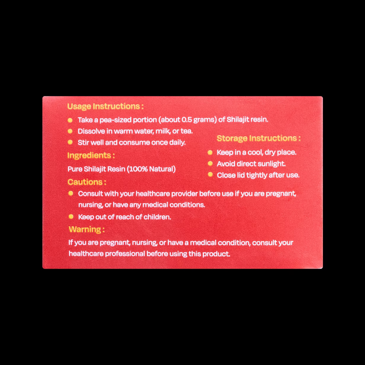 AG Shilajit Energy Boost 30g Jar